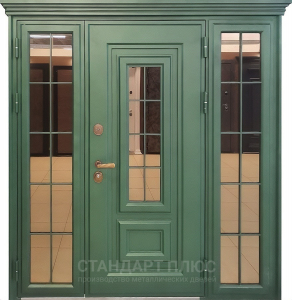 Стальная дверь Металлобагет №28 с отделкой Порошковое напыление