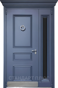 Стальная дверь Металлобагет №3 с отделкой Порошковое напыление
